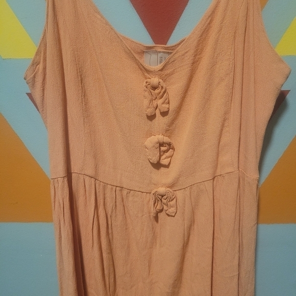 Forever 21 Exclusive Women's Peach Empire Waist Mini Dress Size Large - Picture 2 of 10